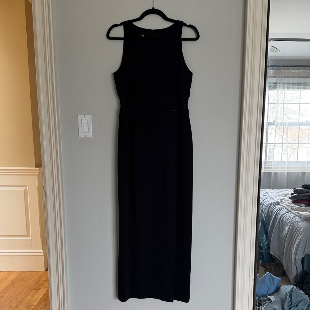 Elegant Black Sleeveless Maxi Dress